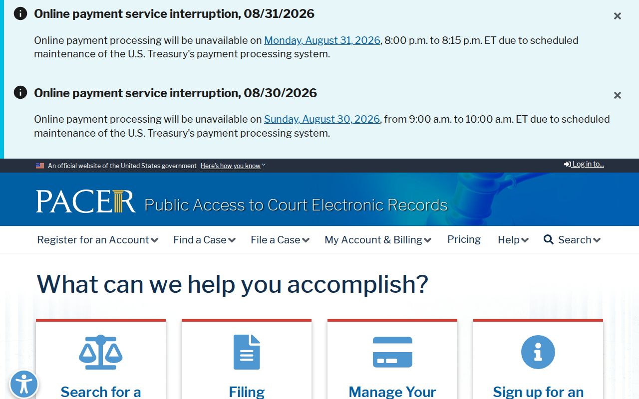 Jamestown court records federal docket boundary source