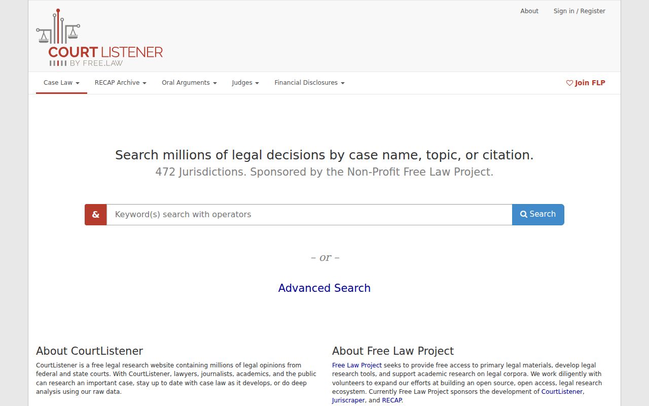 Lupus court records federal docket boundary source