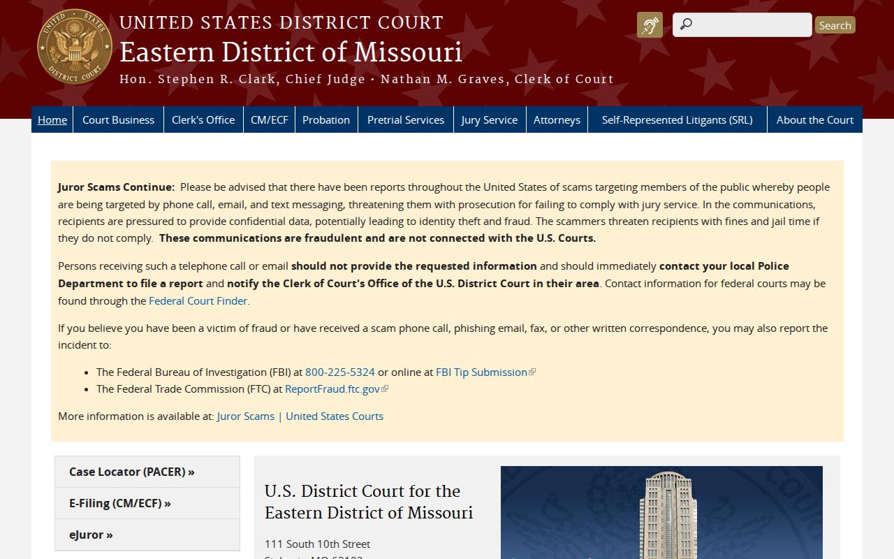 Moniteau County traffic court record federal courthouse source
